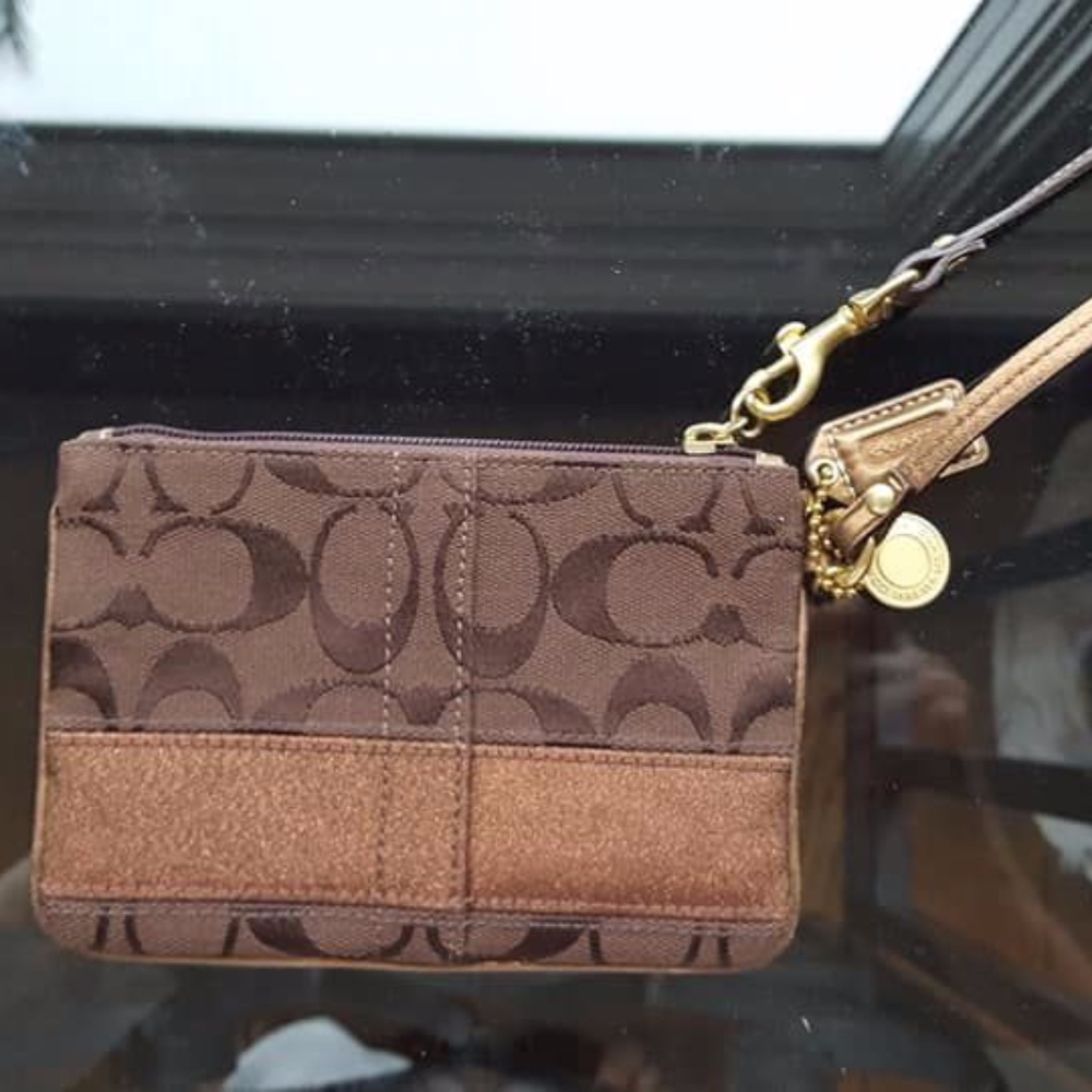 Coach Wristlet  Copper and Brown 6 x 4
